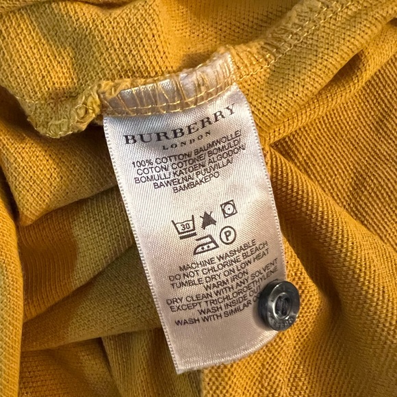 Burberry Polo Mustard Yellow Size L - Picture 4 of 4